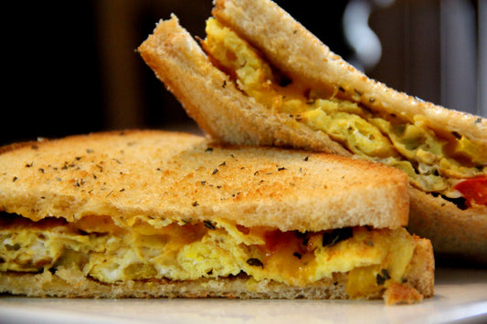 Savory Egg and Cheese Omelet Delight Sandwich Recipe