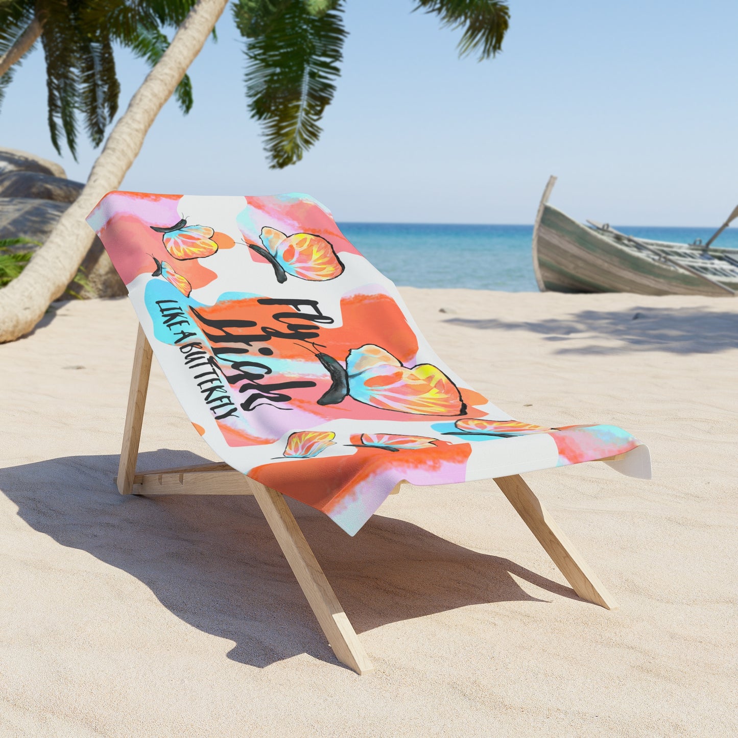 Fly High Butterfly Beach Towel