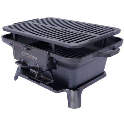 Portable Outdoor Cast Iron Tabletop Charcoal Grill