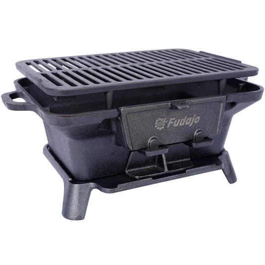 Portable Outdoor Cast Iron Tabletop Charcoal Grill