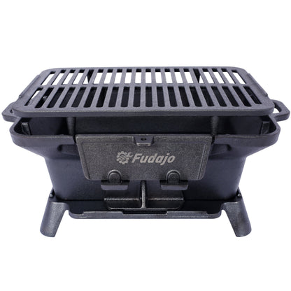Portable Outdoor Cast Iron Tabletop Charcoal Grill