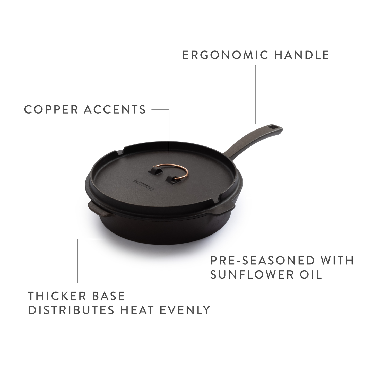Deluxe All-In-One Cast Iron Skillet