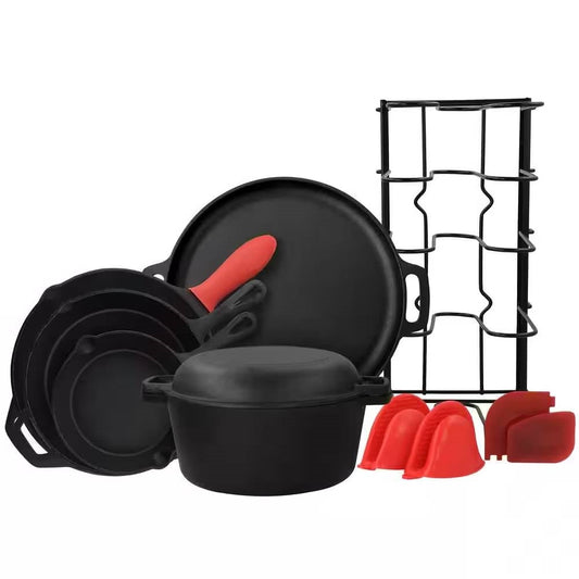 The Ultimate Culinary Heavyweight: 12-Piece Complete Cast Iron Suite