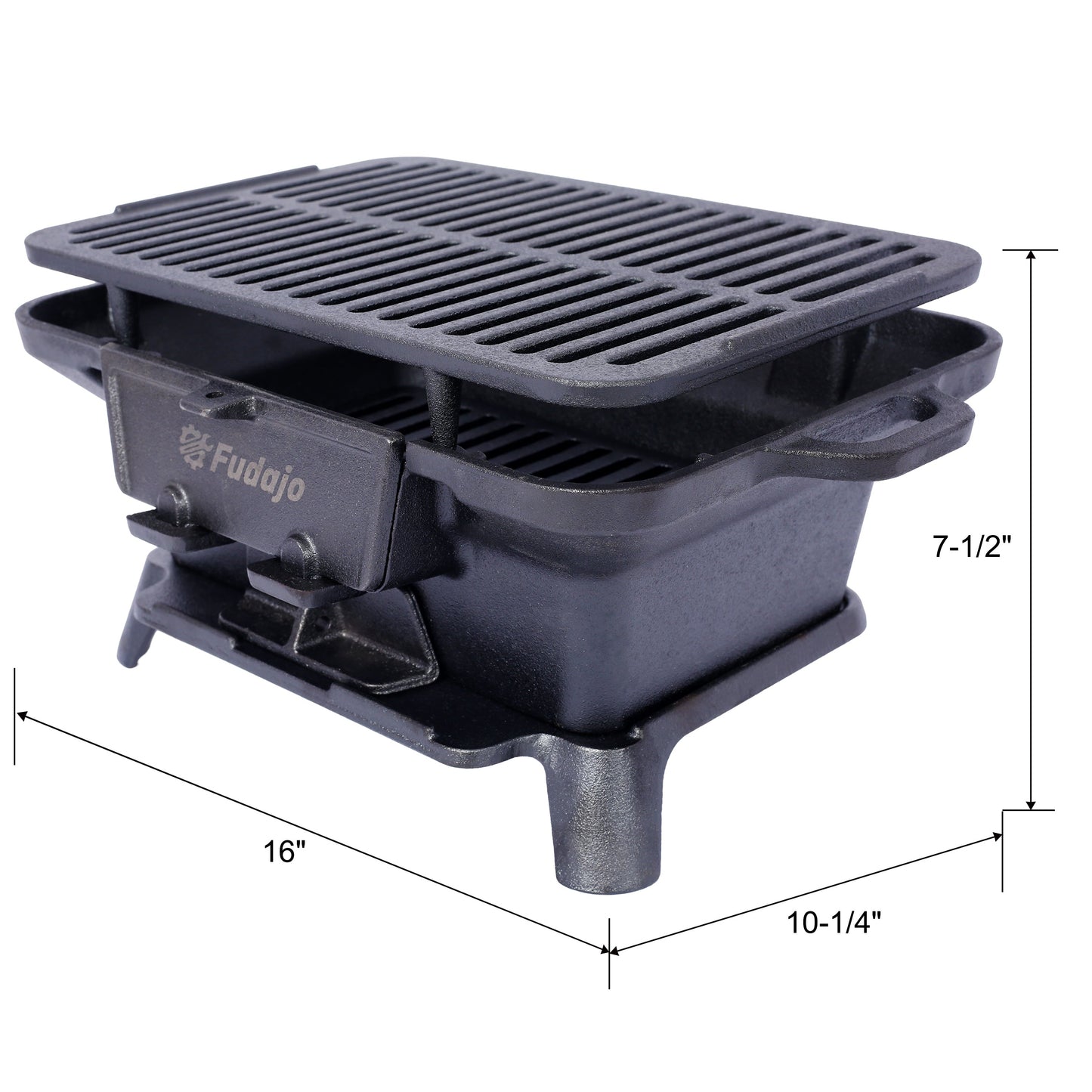 Portable Outdoor Cast Iron Tabletop Charcoal Grill